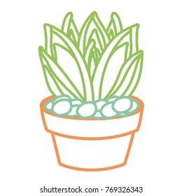 cartoon cactus in a pot
