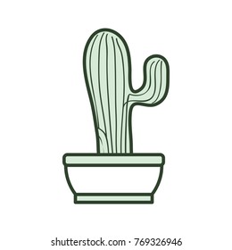 cartoon cactus in a pot