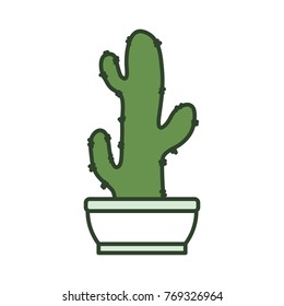 cartoon cactus in a pot