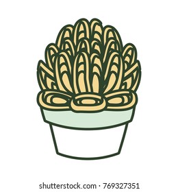 cartoon cactus in a pot