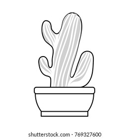 cartoon cactus in a pot