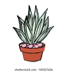 cartoon cactus in a pot