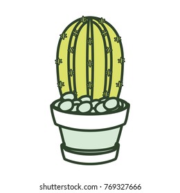 cartoon cactus in a pot