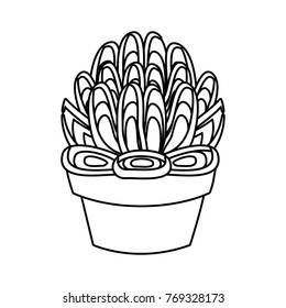 cartoon cactus in a pot