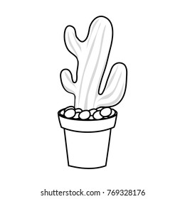 cartoon cactus in a pot