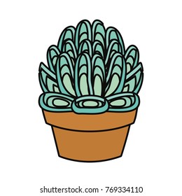cartoon cactus in a pot