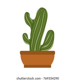 cartoon cactus in a pot