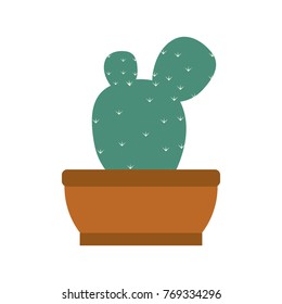 cartoon cactus in a pot