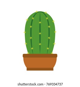 cartoon cactus in a pot