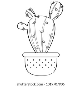 Cartoon cactus sketch
