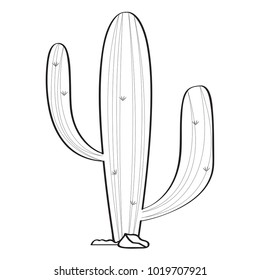 Cartoon cactus sketch