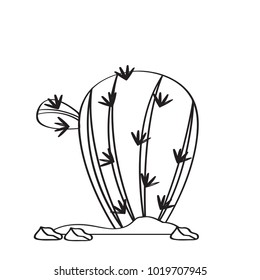 Cartoon cactus sketch