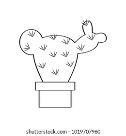 Cartoon cactus sketch