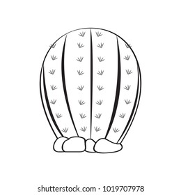 Cartoon cactus sketch