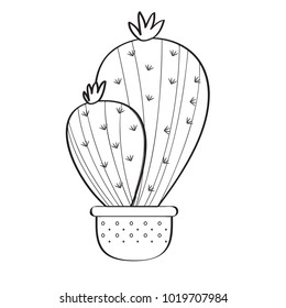 Cartoon cactus sketch