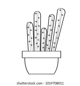 Cartoon cactus sketch