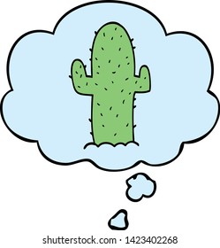 cartoon cactus with thought bubble