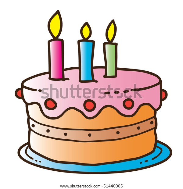 Cartoon Cake Stock Vector (Royalty Free) 51440005