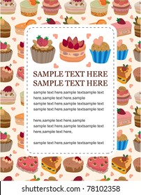 cartoon cake card