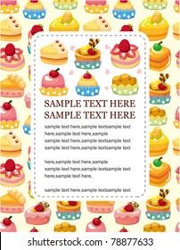 cartoon cake card