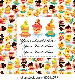 cartoon cake card