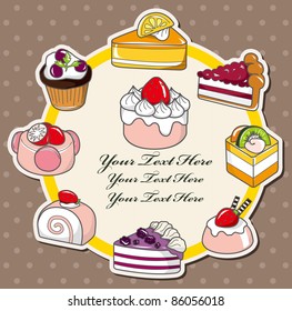 cartoon cake card