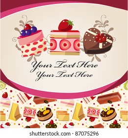 cartoon cake card