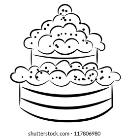 Cartoon cake. eps10