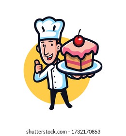 Logo de la Mascota del Pastel de Caricaturas