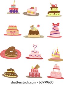 cartoon cake icon
