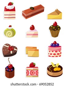 cartoon cake icon