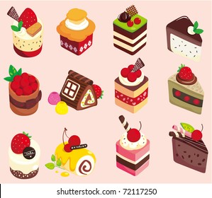 cartoon cake icon