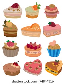 cartoon cake icon