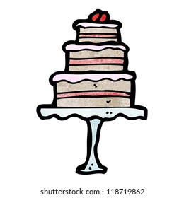 Cartoon-Kuchen auf Ständer