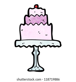 Cartoon-Kuchen auf Ständer