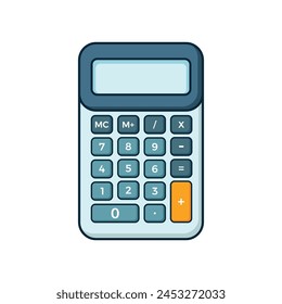 cartoon calculator counting vector illustration template design