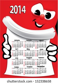 cartoon calendar 2014