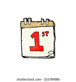 calendario de dibujos animados