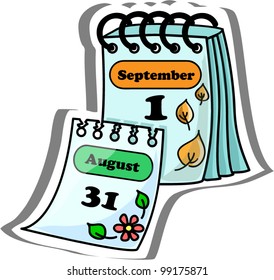 Cartoon Calendar Stock Vector (Royalty Free) 99175871 | Shutterstock