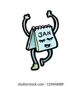 dibujo del calendario de dibujos animados