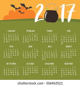 Cartoon calendar template