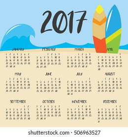 Cartoon calendar template