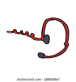 auricular del centro de llamadas de dibujos animados
