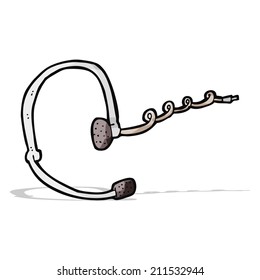 auricular del centro de llamadas de dibujos animados