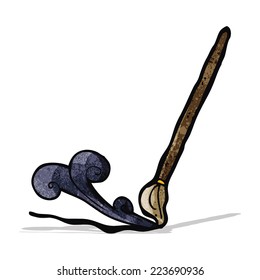 cartoon calligraphy brush
