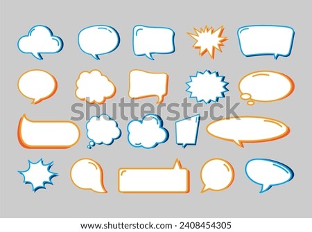 Cartoon Callout Bubble Shape Set Stock photo © 