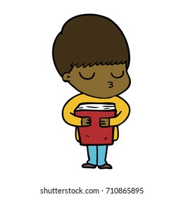 cartoon calm boy