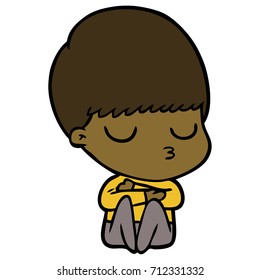 Cartoon-Stille-Junge