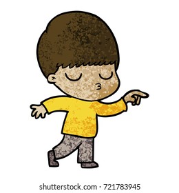 niño tranquilo de caricatura