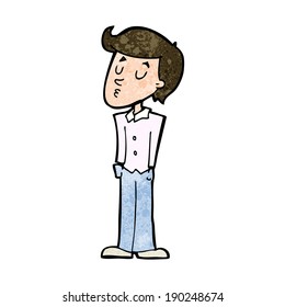 cartoon calm man